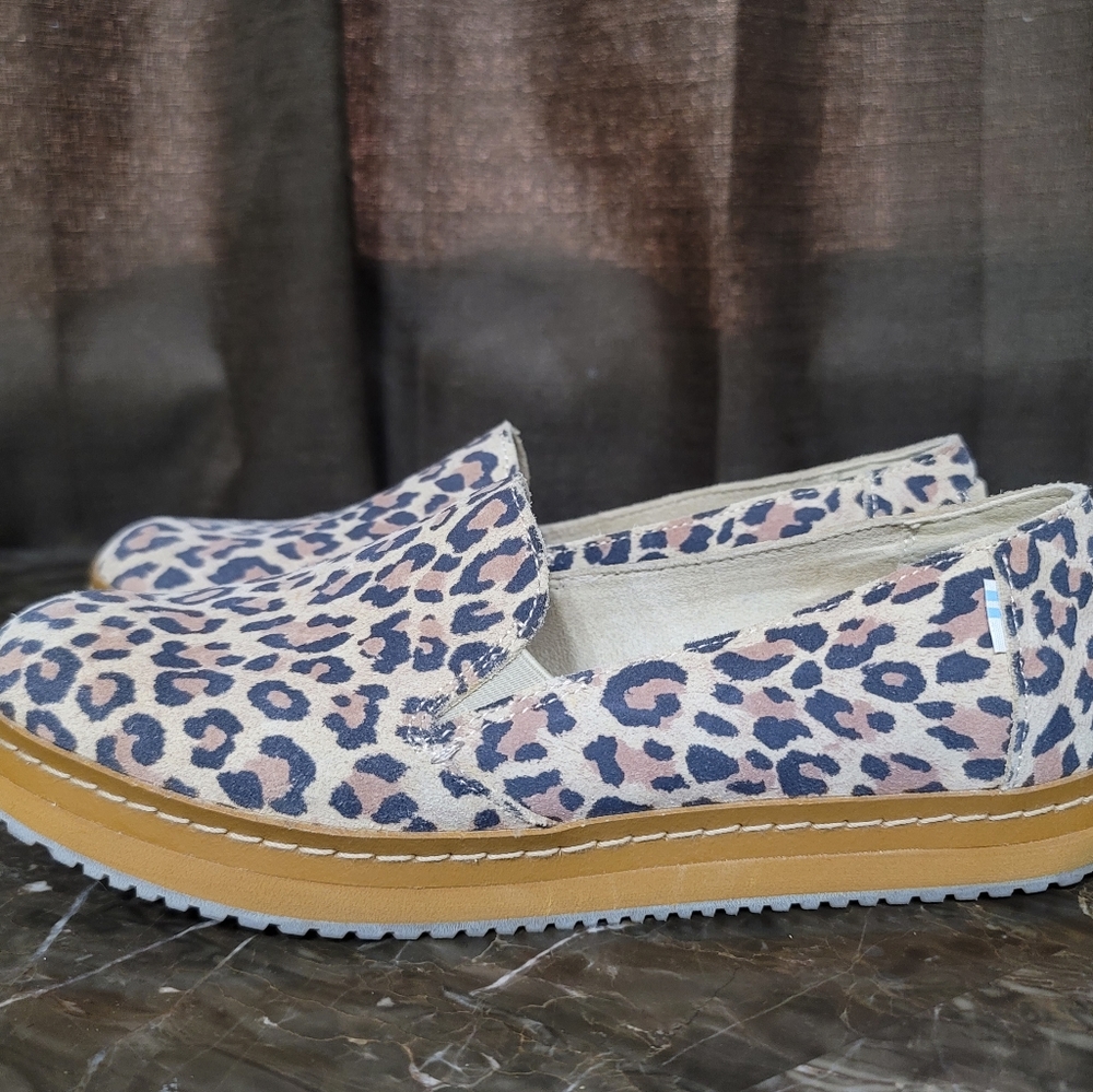 Toms platform, Leopard, Size 8
